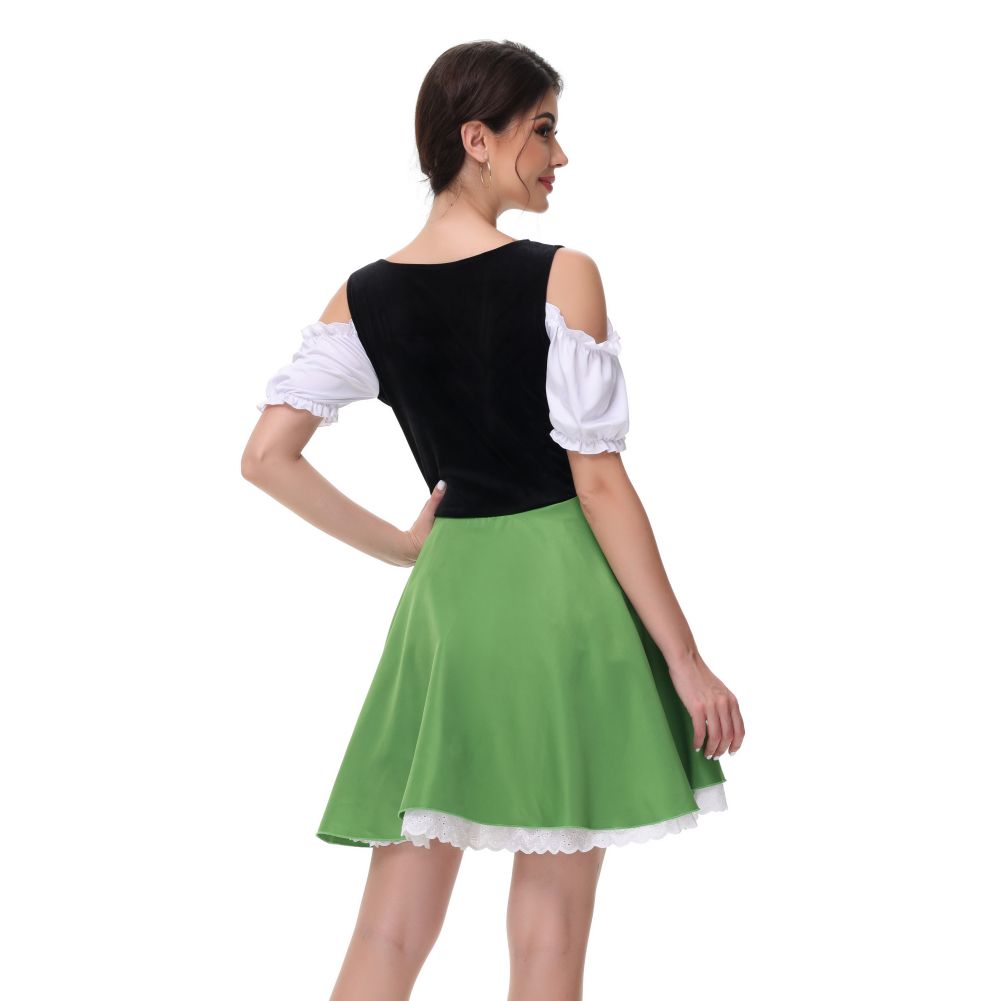 Womens German Dirndl Dress  for Bavarian Oktoberfest Carnival Maiden  Dress